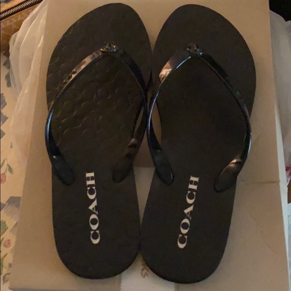 Coach flip flops